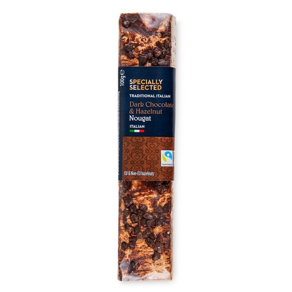 Specially Selected Traditional Italian Dark Chocolate & Hazelnut Nougat 100g